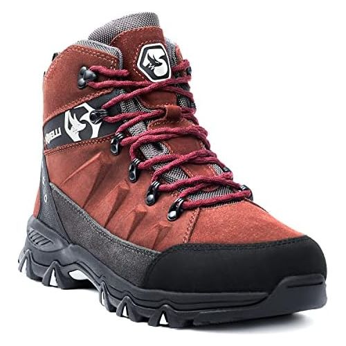  Foxelli Men’s Hiking Boots ? Waterproof Suede Leather Hiking Boots for Men, Breathable, Comfortable & Lightweight Hiking Shoes