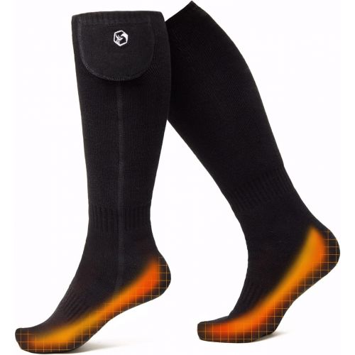  Foxelli Rechargeable Heated Socks ? Electric Heated Socks for Men & Women, Battery Powered Socks