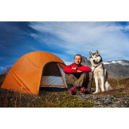  Foxelli GigaTent Dome Backpacking Camping Tent  3 Season - Ultra Lightweight Quick Pitch with Oversized Fly Vestibule and 6 Mesh Windows  Tekman Collection