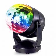 Foxgor Star Show Light, Sound Activated Party Lights Disco Ball Light, Portable DJ Strobe Light 5W RGB 7 Colors Stage Lights with Suction Cup