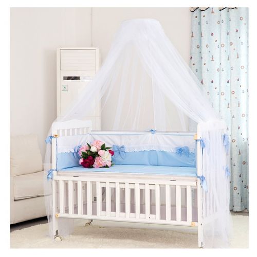  [아마존베스트]Mosquito Net - Foxnovo Toddler Bed Crib Canopy Mosquito Netting (White)