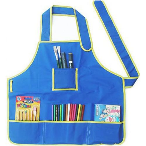  [아마존베스트]Foxnovo Children Kids Waterproof Art Craft Apron Smock for DIY Painting Drawing (Blue)