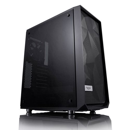  Fractal Design Meshify C - Dark TG FD-CA-MESH-C-BKO-TG Black ATX Mid Tower Computer Case ATX Power Supply