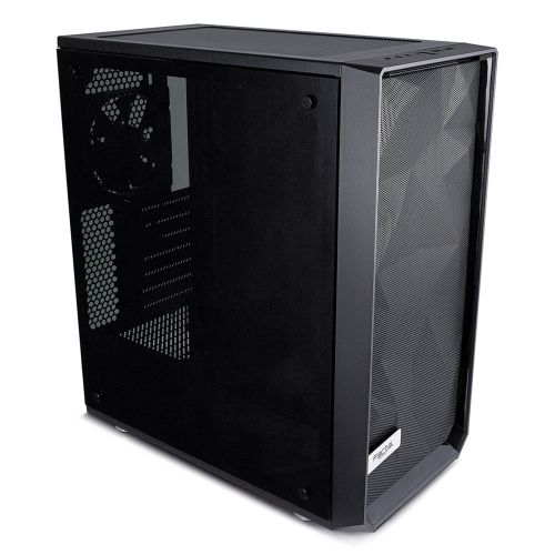  Fractal Design Meshify C - Dark TG FD-CA-MESH-C-BKO-TG Black ATX Mid Tower Computer Case ATX Power Supply