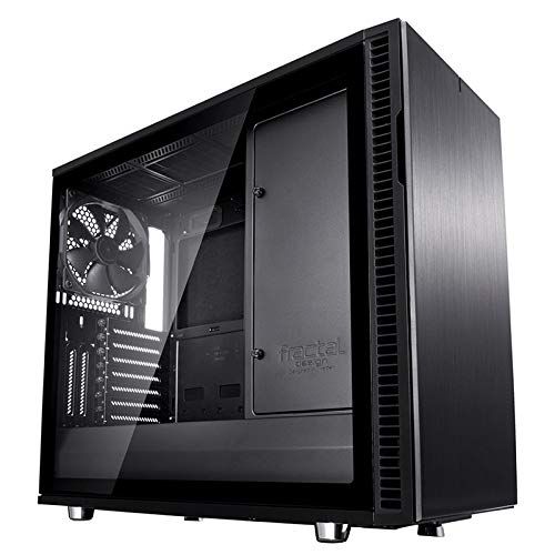  Fractal Design FD-CA-DEF-R6C-BKO-TGL Computer Case Define R6 USB-C Blackout TG No Power Supply ATX Mid Tower Window (Black)