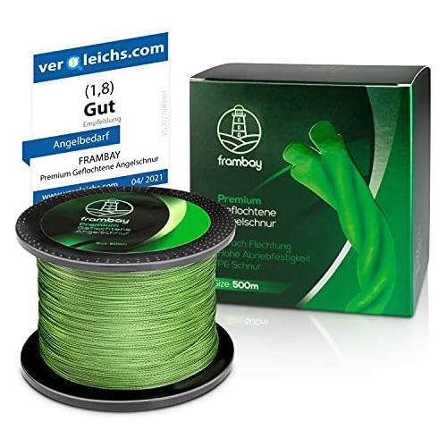  [아마존베스트]Frambay Braided Fishing Line with Strong 4-Fold Braiding, Braided and Flexible Fishing Line - 150 m