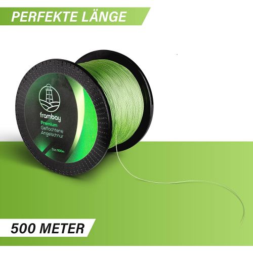  [아마존베스트]Frambay Braided Fishing Line with Strong 4-Fold Braiding, Braided and Flexible Fishing Line - 150 m