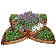 Frame It All FBPS9 One Inch Series Composite Versailles Sunburst Raised Garden Bed Kit, 96 x 96 x 165