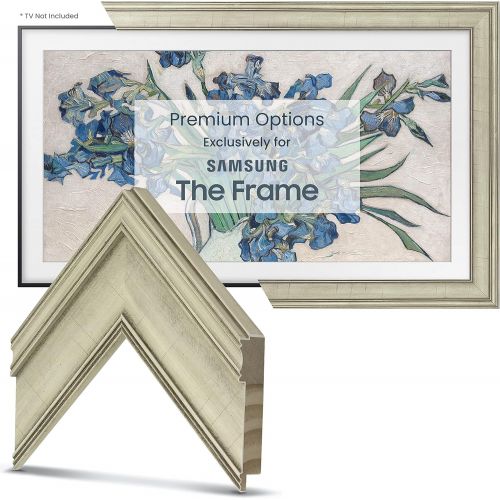  Frame My TV Deco TV Frames - Antique White Smart Frame Compatible ONLY with Samsung The Frame TV (50, Fits 2021-2022 Frame TV)