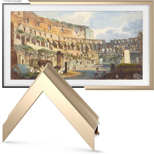  Frame My TV Deco TV Frames Alloy Scoop - Pale Gold Bezel Compatible ONLY with Samsung The Frame TV (65, Fits 2021-2022 Frame TV)