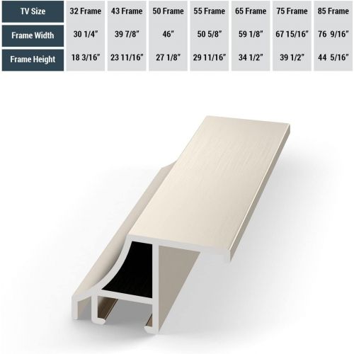  Frame My TV Deco TV Frames Alloy Scoop - German Silver Bezel Compatible ONLY with Samsung The Frame TV (85, Fits 2021-2022 Frame TV)