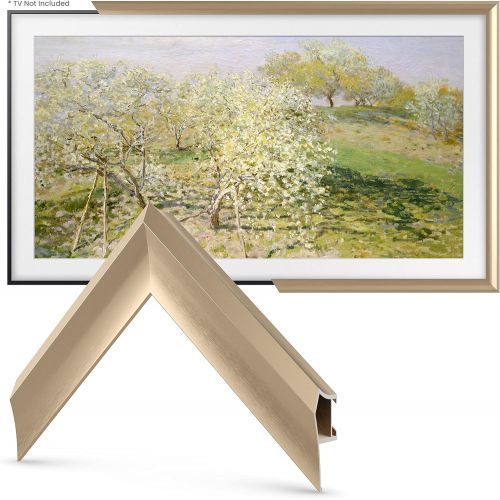  Frame My TV Deco TV Frames Alloy Prismatic - Pale Gold Bezel Compatible ONLY with Samsung The Frame TV (55, Fits 2021-2022 Frame TV)