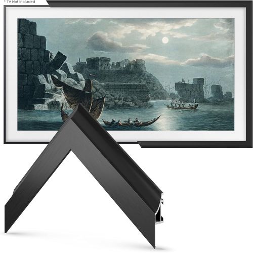  Frame My TV Deco TV Frames Alloy Scoop - Anodized Black Bezel Compatible ONLY with Samsung The Frame TV (85, Fits 2021-2022 Frame TV)