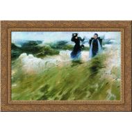 FrameToWall What a Freedom 24x19 Gold Ornate Wood Framed Canvas Art by Repin, Ilya