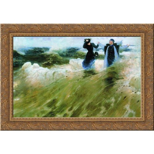 FrameToWall What a Freedom 24x19 Gold Ornate Wood Framed Canvas Art by Repin, Ilya