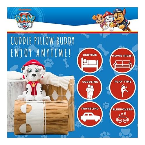  Paw Patrol Marshall Kids Bedding Super Soft Plush Cuddle Pillow Buddy, One Size, (Official) Nickelodeon Product By Franco