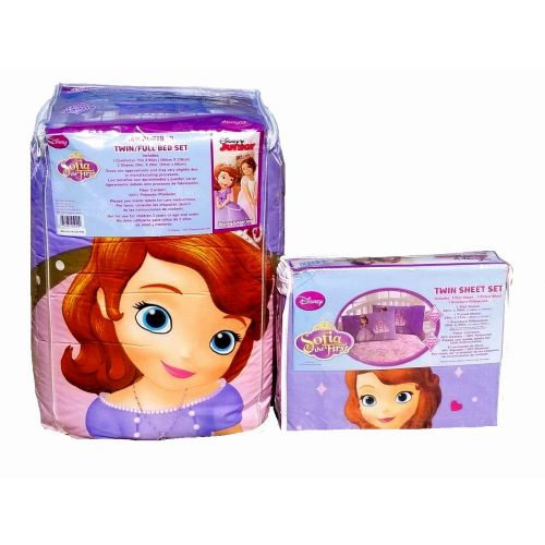  Franco Disney Sofia The First Princess 6pc Twin Size Bedding (Comforter, Two Pillow Shams & 3pc Sheet Set) Sophia