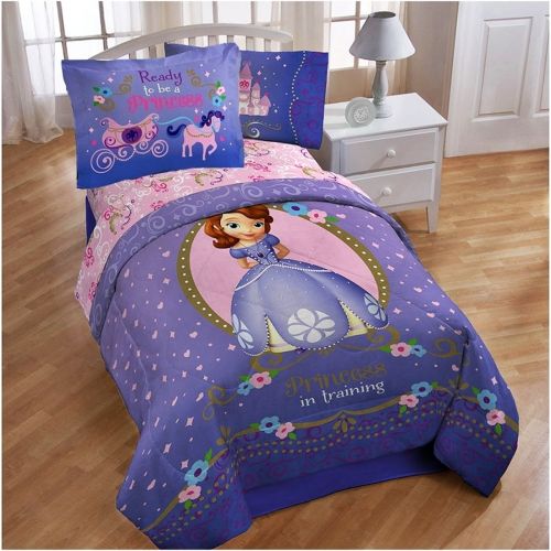  Franco Disney Sofia The First Princess 6pc Twin Size Bedding (Comforter, Two Pillow Shams & 3pc Sheet Set) Sophia