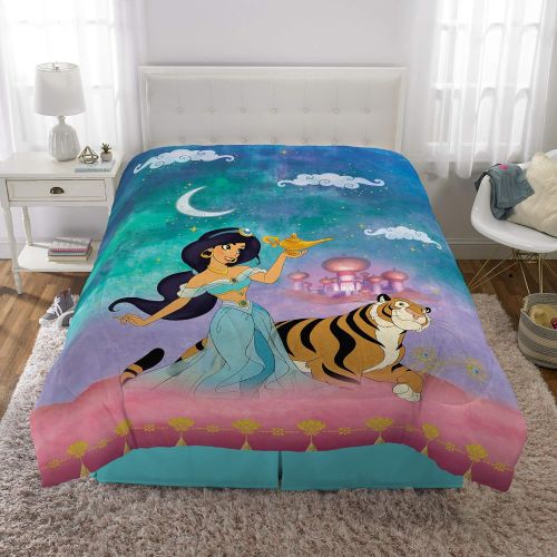  Franco Kids Bedding Super Soft Reversible Comforter, Twin/Full Size 72” x 86”, Disney Aladdin