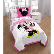 Franco Disney Minnie Mouse 4pc Twin Size Bed Comforter and Bows Sheet Set