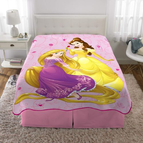  Franco Kids Bedding Super Soft Plush Microfiber Blanket, Twin/Full Size 62 x 90, Disney Princess