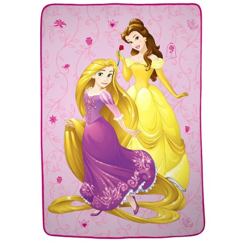  Franco Kids Bedding Super Soft Plush Microfiber Blanket, Twin/Full Size 62 x 90, Disney Princess