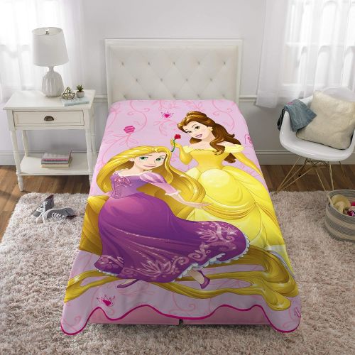  Franco Kids Bedding Super Soft Plush Microfiber Blanket, Twin/Full Size 62 x 90, Disney Princess