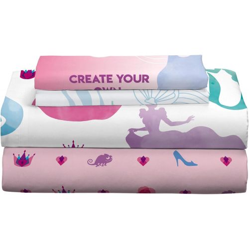  Franco Kids Bedding Super Soft Sheet Set, 4 Piece Full Size, Disney Princess