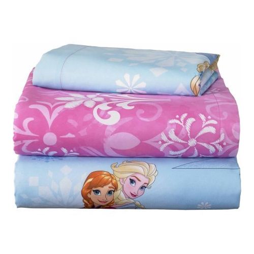  Franco Soft and Adorable Disneys Frozen Nordic Frost Bed in Bag Bedding Set, TWIN, Blue, Pink