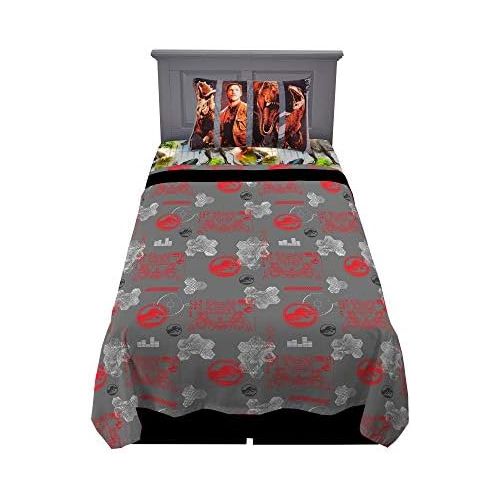  Franco MA9468 Kids Bedding Super Soft Sheet Set, 3 Piece Twin Size, Jurassic World