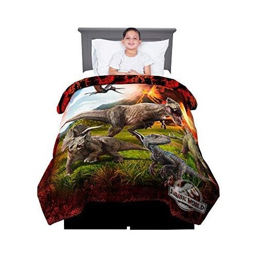  Franco ML9468 Kids Bedding Super Soft Reversible Comforter, Twin/Full Size 72 x 86, Jurassic World