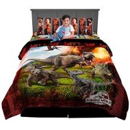 Franco Kids Bedding Super Soft Comforter with Sheets and Cuddle Pillow Bedroom Set, 6 Piece Full Size, Jurassic World