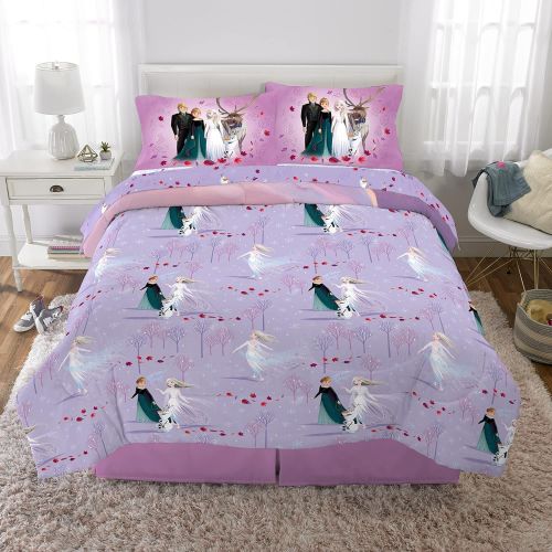  Franco Kids Bedding Super Soft Comforter and Sheet Set, 5 Piece Full Size, Disney Frozen 2