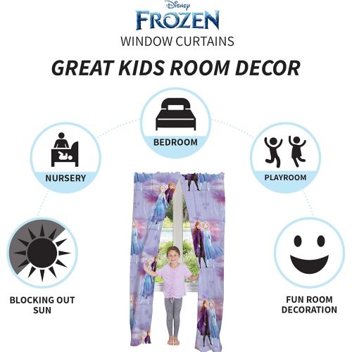  Franco Kids Room Window Curtains Drapes Set, 82 in x 84 in, Disney Frozen 2