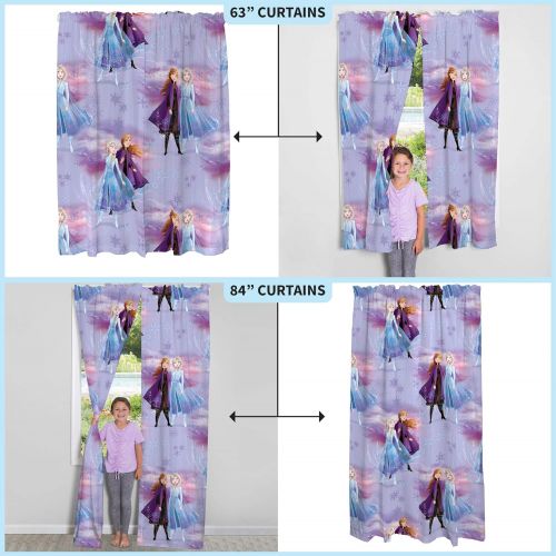  Franco Kids Room Window Curtains Drapes Set, 82 in x 84 in, Disney Frozen 2