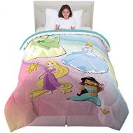 Franco Kids Bedding Super Soft Microfiber Reversible Comforter, Twin/Full Size 72 x 86, Disney Princess