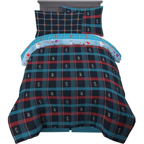  [아마존베스트]Franco Kids Bedding Comforter and Sheet Set with Sham, 5 Piece Twin Size, Disney Frozen 2 Olaf