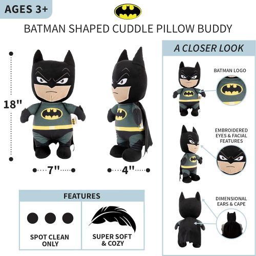  [아마존베스트]Franco Kids Bedding Super Soft Plush Cuddle Pillow Buddy, One Size, Batman