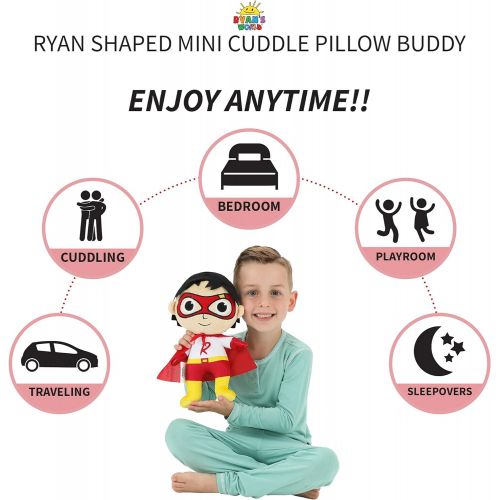  [아마존베스트]Franco Kids Bedding Super Soft Plush Mini Cuddle Pillow Buddy, One Size, Ryans World Red Titan