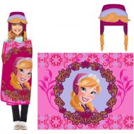 Franco MFG Disney Frozen Anna Hoodi Wink Cozy Hat & Throw Blanket Wrap Set -