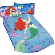 Franco Mfg Disney Princess Ariel the Little Mermaid Blanket Micro Raschel Throw 62 x 90 Twin / Full Size