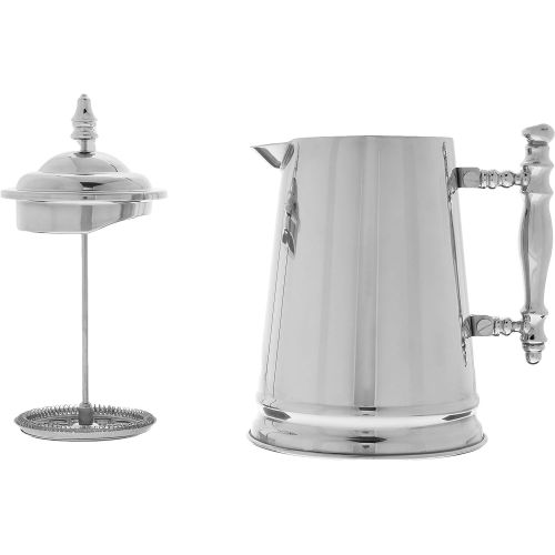  [아마존베스트]Francois et Mimi Vintage Double Wall French Coffee Press, 34-Ounce, Stainless Steel