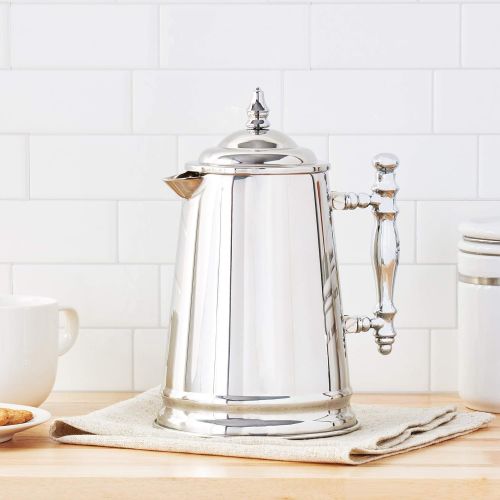  [아마존베스트]Francois et Mimi Vintage Double Wall French Coffee Press, 34-Ounce, Stainless Steel