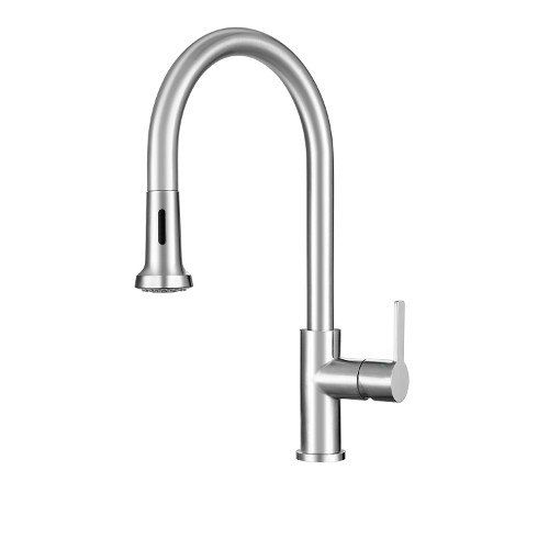  Franke FF20650 Bernadine Single Handle Pull-Down Kitchen Faucet with Fast-in Installation System, Stainless Steel