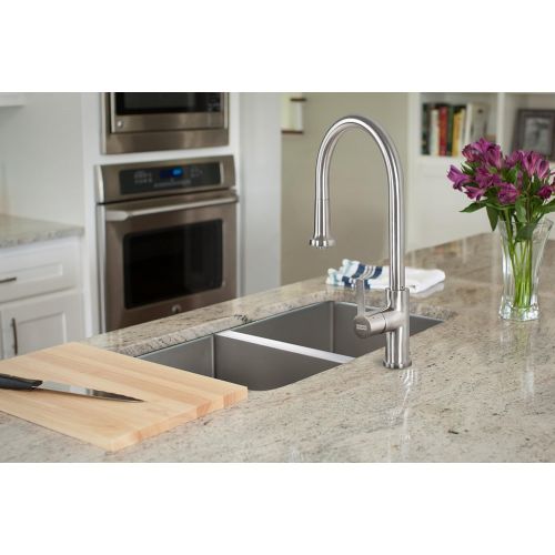  Franke FF20650 Bernadine Single Handle Pull-Down Kitchen Faucet with Fast-in Installation System, Stainless Steel