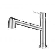 Franke FFPS20550 Bernard Single Handle Pull-Out Kitchen Faucet with Fast-in Installation System, Stainless Steel