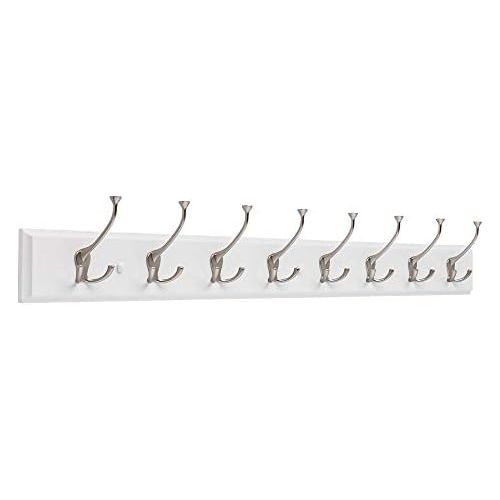  Franklin Brass R33646K-PMN-R Tri-Hook Rack, 45, Pure White/Matte Nickel