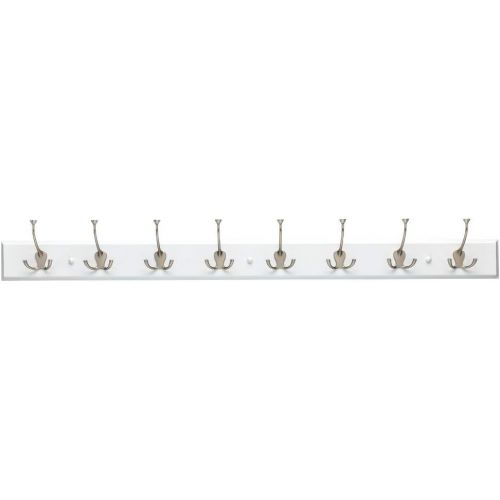  Franklin Brass R33646K-PMN-R Tri-Hook Rack, 45, Pure White/Matte Nickel