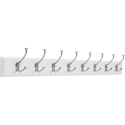  Franklin Brass R33646K-PMN-R Tri-Hook Rack, 45, Pure White/Matte Nickel