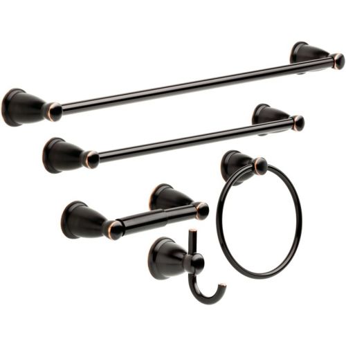  Franklin Brass KIN5PC-ORB Kinla Bathroom Accessory Kit, 5 Piece, Oil Rubbed Bronze